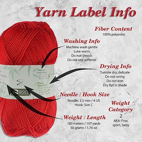 JubileeYarn Soft Touch Yarn - 50g/Skein Sport Acrylic - Pink Parfait - 4 Skeins - color: Pink Parfait, size: 4 Skeins