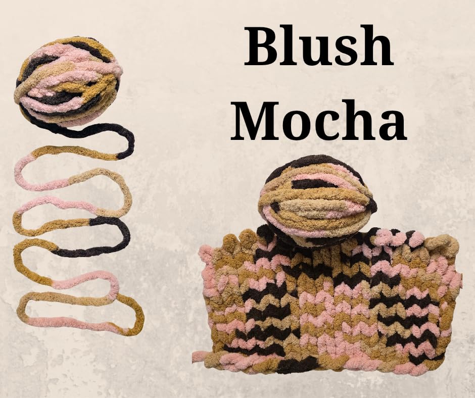 Chunky Yarn No7 Thick Yarn, 250 Grams (Blush Mocha, Pack of 4) - color: Blush Mocha