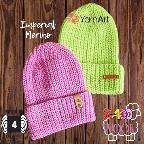 YarnArt Unique Imperial Merino Yarn - 100% Extra Fine Merino Wool, Luxurious Soft Yarn for Knitting, Crocheting, Baby Clothes, Scarves, Sweaters, 1.76 oz/50g, 109 yds (3330) - color: 3330