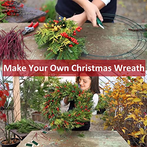 Green Floral Wire 22 Gauge,Green Wire for Crafts Christmas Wreaths Tree | 3 Pack 117 Yards Flexible Paddle Wire Crafts Wire for Garden Florist Garland and Floral Flower Arrangements