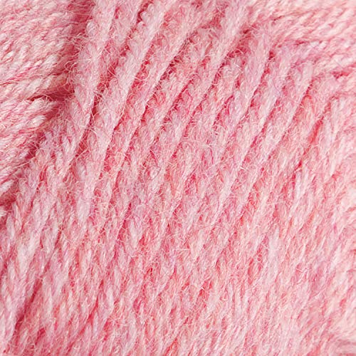 Knit Picks Wool of the Andes Pink 100% Wool Yarn Pack for Knitting | 10 skeins (500g total) of soft worsted weight crocheting yarn in Blossom Heather color, good for felting. - color: Blossom Heather