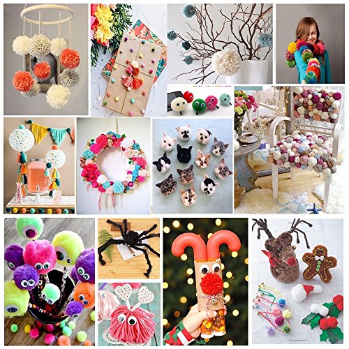 Pom Pom Maker 4 Sizes Fluff Ball Weaver DIY Wool Yarn Knitting Craft Tool Set - size: 4