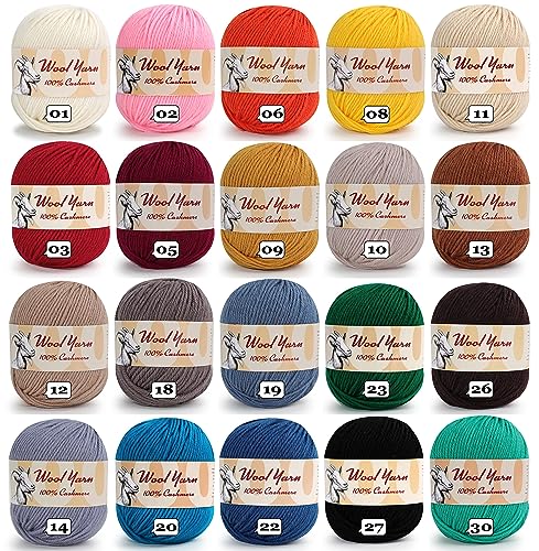 100% Cashmere Wool Yarn (Pack of 10) by Yonkey Monkey 500gr Imported Knitting Crochet (Dark Grey 18) - color: Dark Grey 18