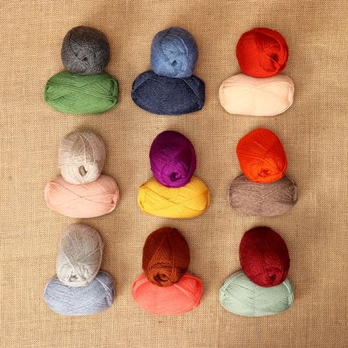 Highland Haven - 100% Highland Wool Yarn Set of 3 Skeins (150 Grams) Fingering Weight - Sourced Directly from Peru - Heavenly Soft and Perfect for Knitting and Crocheting(Fingering, Peach Nude) - color: Peach Nude, size: Fingering