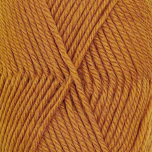 100% Superwash Wool Yarn 3 Skeins 150g DK Weight Knitting Crochet Gold | Sourced from Peru for breathable warmth and 327yd total length per 150g pack ideal for soft baby garments hats and sweater - color: Gold