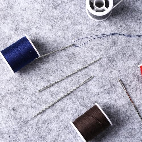 Mr. Pen- Large Eye Needles for Hand Sewing, 50 pcs, 2" | Large Eye Sewing Needles Bulk - color: Silver, size: 50 pcs, 2"