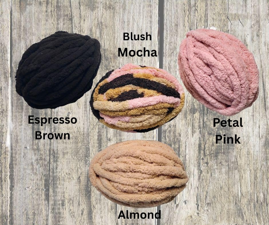 Chunky Yarn No7 Thick Yarn, 250 Grams (Blush Mocha, Pack of 4) - color: Blush Mocha