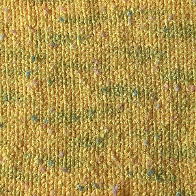 Tweed Twinkles Baby Yarn DK Acrylic, 4-Pack (696Yds/400G), Daffodil Yellow | Acrylic Baby Blanket Knitting Yarn with Free Patterns - Size 3 DK Light Worsted Weight Yarn for Crocheting with Flecks - color: Daffodil Yellow, size: Pack of 4