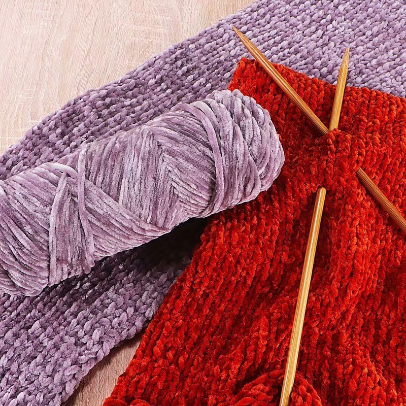 Chunky Chenille Yarn for Crocheting and Knitting, Super Bulky Yarn for Blankets, Soft Plush, 1 Skein 3.4oz 82yds - color: 04 Beige